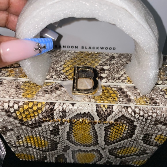 Brandon Blackwood Yellow Spotted Snakeskin Kendrick Trunk - Picture 7 of 10